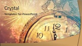  Presentation with new year - Audience pleasing theme consisting of congrat s - new year's at midnight backdrop and a  colored foreground