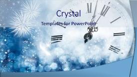  Presentation with new year - Slide set consisting of congrat s - new year's at midnight background and a  colored foreground