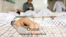  Presentation with patient - Slide set enhanced with iv s - patient's hand on the bed background and a lemonade colored foreground