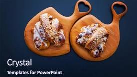  Presentation with saint - Amazing PPT theme having french s - polish traditional saint martin's croissants backdrop and a navy blue colored foreground