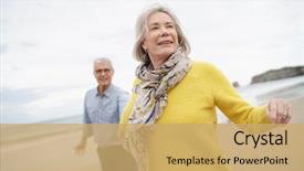 Presentation with walk - PPT layouts consisting of 70 s - vibrant senior woman holding husband's background and a yellow colored foreground