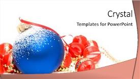  Presentation with new year streamer - Presentation theme having s accessories isolation on white background and a  colored foreground