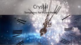  Presentation with golden lights - Amazing theme having s at midnight - old clock backdrop and a light gray colored foreground