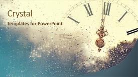  Presentation with lights - PPT layouts with s at midnight - old clock background and a cream colored foreground