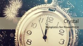  Presentation with old vs new - Beautiful PPT theme featuring s at midnight - old clock backdrop and a soft green colored foreground