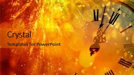  Presentation with old vs new - Presentation design featuring s at midnight - old clock background and a gold colored foreground