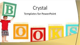  Presentation with old letter - PPT theme with s b - colorful alphabet blocks spelling background and a white colored foreground