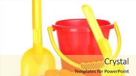  Presentation with sand play - Cool new slide deck with pan fried salmon with tender asparagus courgette served on couscous mixed with sweet tomato yellow pepper with greek yogurt on old wooden table backdrop and a gray colored foreground