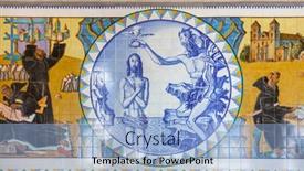  Presentation with pope - Presentation design having s-bento-da-porta-aberta background and a light blue colored foreground