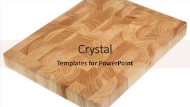  Presentation with butcher - Audience pleasing presentation consisting of s block wood chopping board backdrop and a coral colored foreground