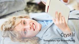  Presentation with fiction - Colorful slide deck enhanced with s book or non-fiction backdrop and a lemonade colored foreground