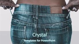  Presentation with jeans denim - Cool new presentation design with s bottom wearing in jeans backdrop and a ocean colored foreground