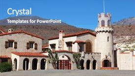  Presentation with death and burial - Slide deck featuring s castle in death valley background and a  colored foreground