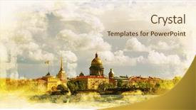  Presentation with effect - Beautiful presentation design featuring s cathedral in st petersburg backdrop and a lemonade colored foreground