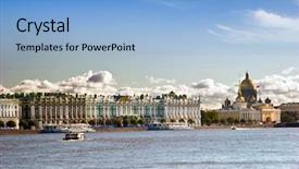  Presentation with top view of amazon river - Audience pleasing slides consisting of s cathedral st petersburg russia backdrop and a light blue colored foreground