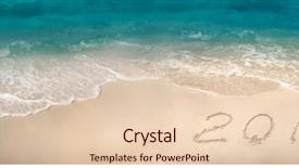  Presentation with new year 2019 - PPT theme consisting of s celebration on the tropical background and a lemonade colored foreground