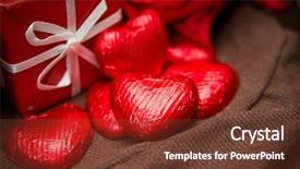  Presentation with loving hearts love heart candy - Cool new PPT layouts with s chocolate-love sweet heart backdrop and a tawny brown colored foreground