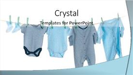  Presentation with laundry - Presentation theme enhanced with s clothes on laundry line background and a white colored foreground