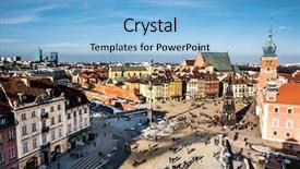  Presentation with king - Beautiful theme featuring s column in warsaw poland backdrop and a light blue colored foreground