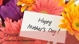  Presentation with colorful flower - Presentation design having s day concept-- post card background and a red colored foreground