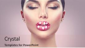  Presentation with sprinkles - Colorful presentation enhanced with s day make-up lips backdrop and a coral colored foreground