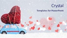  Presentation with retro - Beautiful slides featuring s day on gray background backdrop and a sky blue colored foreground