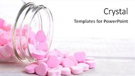  Presentation with wood rustic - PPT layouts having valentine's day pink candy background and a white colored foreground