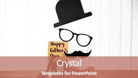  Presentation with greeting card - Colorful presentation theme enhanced with s day with bow tie backdrop and a coral colored foreground