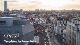  Presentation with view of the old port - Slide set consisting of s district marolles in brussel background and a  colored foreground