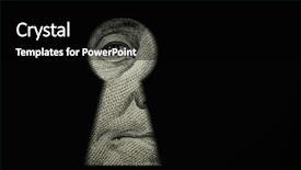  Presentation with keyhole - Presentation enhanced with s eye in the keyhole background and a black colored foreground