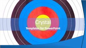  Presentation with colorful eye - Slides consisting of s eye target for archery background and a teal colored foreground