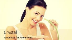  Presentation with aloe vera - PPT layouts with s face and aloe vera background and a lemonade colored foreground