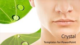  Presentation with green leaf - Slides enhanced with s face over green leaf background and a coral colored foreground