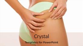  Presentation with parts - Amazing presentation theme having woman's fingers touching her body parts backdrop and a coral colored foreground