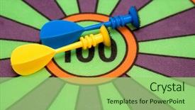  Presentation with game - Presentation featuring s game hit the mark background and a mint green colored foreground