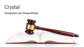  Presentation with judge gavel or law mallet - Cool new PPT layouts with s gavel and open book backdrop and a white colored foreground