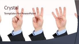  Presentation with fingers - Cool new presentation design with s hand counts on fingers backdrop and a lemonade colored foreground