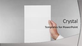  Presentation with watercolor paper texture white art - Amazing slide deck having s hand holding white paper backdrop and a light gray colored foreground