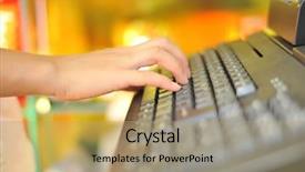  Presentation with cash - Amazing theme having s hand on cash register backdrop and a coral colored foreground