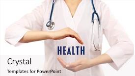  Presentation with law - Presentation design with s hands with word health background and a lemonade colored foreground