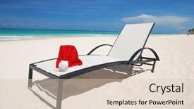  Presentation with lounge - Slides having s hat and chaise lounge background and a  colored foreground