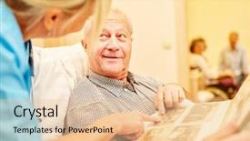  Presentation with old photo - Beautiful presentation theme featuring s looks at photo album backdrop and a lemonade colored foreground