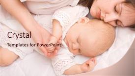  Presentation with love mother - Presentation theme consisting of s love cute baby sleeping background and a lemonade colored foreground