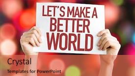  Presentation with world of medical - PPT layouts featuring s make a better world background and a coral colored foreground