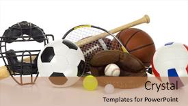  Presentation with sports volleyball - PPT layouts enhanced with white background including baseball background and a soft green colored foreground