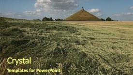  Presentation with battlefield - Beautiful presentation theme featuring s mound over the battlefield backdrop and a tawny brown colored foreground