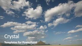  Presentation with battlefield - Beautiful PPT theme featuring s mound over the battlefield backdrop and a gray colored foreground