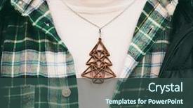  Presentation with christmas blank wooden signboard - PPT layouts consisting of s neck in a green background and a ocean colored foreground