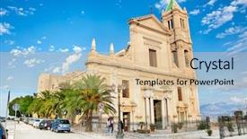  Presentation with redevelopment of church - Beautiful theme featuring s nicola di bari church backdrop and a  colored foreground