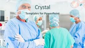  Presentation with surgery room - Colorful theme enhanced with cleanroom operation theater - hospital - surgery team backdrop and a  colored foreground